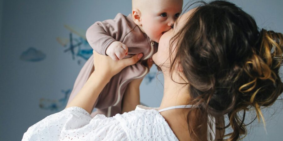 lady with new baby